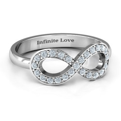 Personalised Accented Infinity Ring - Handcrafted By Name My Rings™