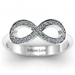 Personalised Accented Infinity Ring - Handcrafted By Name My Rings™