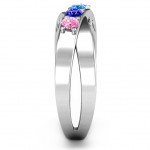 Personalised Across My Heart 4Stone Ring - Handcrafted By Name My Rings™