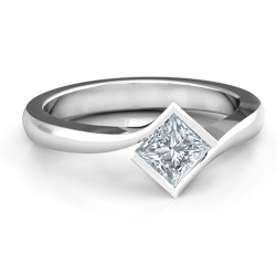 Personalised Alexandra Princess Cut Ring - Handcrafted By Name My Rings™