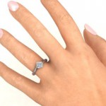 Personalised Alexandra Princess Cut Ring - Handcrafted By Name My Rings™