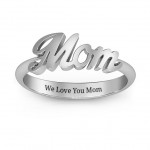 Personalised All About Mom Name Ring - Handcrafted By Name My Rings™