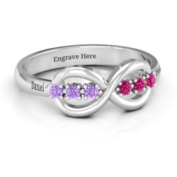 Personalised Auroral Infinity Ring - Handcrafted By Name My Rings™