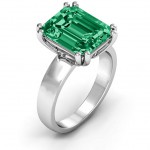 Personalised Basket Set Emerald Cut Ring - Handcrafted By Name My Rings™