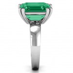 Personalised Basket Set Emerald Cut Ring - Handcrafted By Name My Rings™