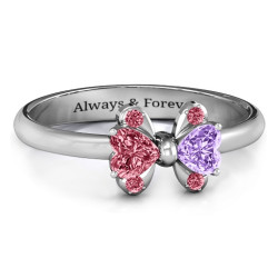 Personalised Beauty And The Bow Ring - Handcrafted By Name My Rings™