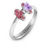 Personalised Beauty And The Bow Ring - Handcrafted By Name My Rings™