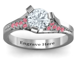 Personalised Beloved TriSet Ring with Accents - Handcrafted By Name My Rings™