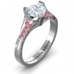 Personalised Beloved TriSet Ring with Accents - Handcrafted By Name My Rings™