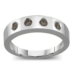 Personalised Belt Ring with 26 Round Stones - Handcrafted By Name My Rings™
