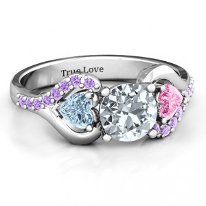 Personalised Blast of Love Ring with Accents - Handcrafted By Name My Rings™