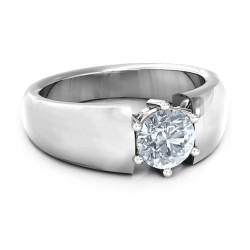 Personalised Bold Devotion Solitaire Ring - Handcrafted By Name My Rings™