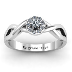 Personalised Braided Floral Cluster Ring - Handcrafted By Name My Rings™