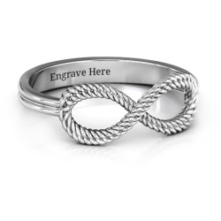 Personalised Braided Infinity Ring - Handcrafted By Name My Rings™