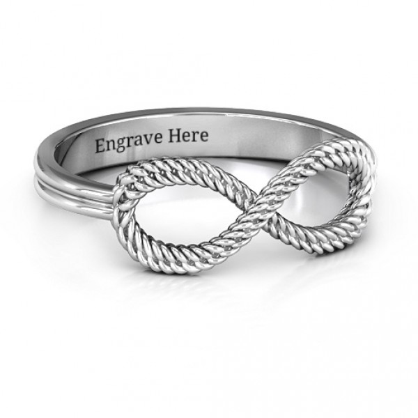 Personalised Braided Infinity Ring - Handcrafted By Name My Rings™
