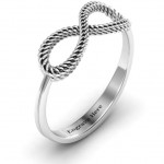 Personalised Braided Infinity Ring - Handcrafted By Name My Rings™