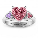Personalised Brilliant Love Accented Heart Ring - Handcrafted By Name My Rings™