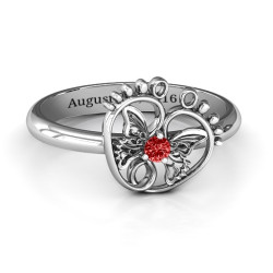 Personalised Butterfly Baby Foot Ring - Handcrafted By Name My Rings™