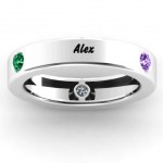 Personalised Circular Band 25 Stones Ring - Handcrafted By Name My Rings™