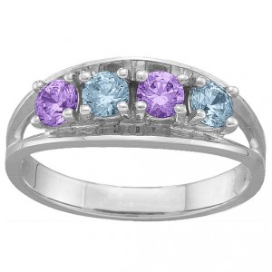 Personalised Classic 26 Gemstones Ring - Handcrafted By Name My Rings™