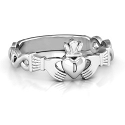 Personalised Classic Infinity Claddagh Ring - Handcrafted By Name My Rings™