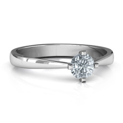 Personalised Classic Round Solitaire Ring - Handcrafted By Name My Rings™