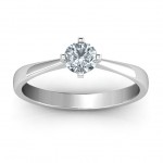 Personalised Classic Round Solitaire Ring - Handcrafted By Name My Rings™