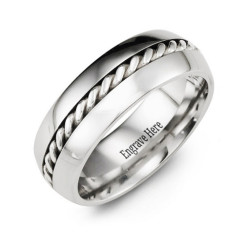 Personalised Cobalt Rope Ring - Handcrafted By Name My Rings™