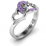 Personalised Connecting Hearts Ring - Handcrafted By Name My Rings™