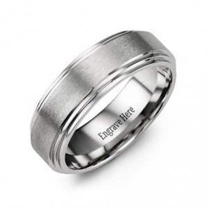Personalised Contemporary Cobalt Ring - Handcrafted By Name My Rings™
