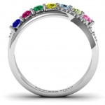 Personalised Crossover Accent Multi Band Ring - Handcrafted By Name My Rings™