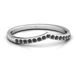 Personalised Crown Shape Accent Ring - Handcrafted By Name My Rings™