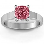 Personalised Cushion Cut Solitaire Ring - Handcrafted By Name My Rings™