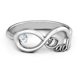 Personalised Dad Infinity Ring - Handcrafted By Name My Rings™