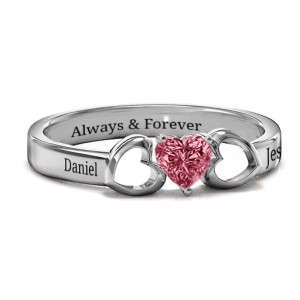 Personalised Darling Heart Wraparound Ring - Handcrafted By Name My Rings™