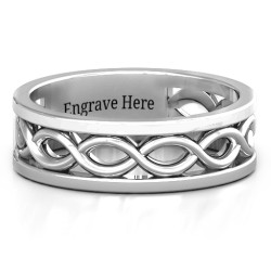 Personalised Diadem Infinity Men's Ring - Handcrafted By Name My Rings™