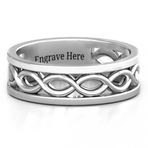 Personalised Diadem Infinity Men's Ring - Handcrafted By Name My Rings™