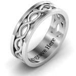 Personalised Diadem Infinity Men's Ring - Handcrafted By Name My Rings™