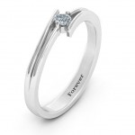 Personalised Double Line Bypass Ring - Handcrafted By Name My Rings™
