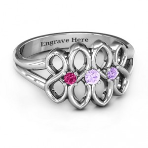 Personalised Echo of Love Infinity Ring - Handcrafted By Name My Rings™