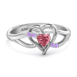 Personalised Endless Romance Engravable Heart Ring - Handcrafted By Name My Rings™
