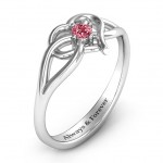 Personalised Everlasting Elegance Interwoven Heart Ring - Handcrafted By Name My Rings™