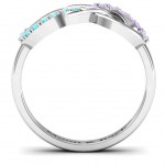 Personalised Everlasting Infinity Ring with Gemstones - Handcrafted By Name My Rings™