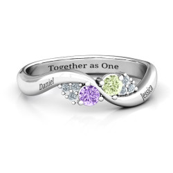 Personalised Everyday Dream Ring With Shoulder Accents - Handcrafted By Name My Rings™