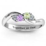 Personalised Everyday Dream Ring With Shoulder Accents - Handcrafted By Name My Rings™
