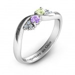 Personalised Everyday Dream Ring With Shoulder Accents - Handcrafted By Name My Rings™