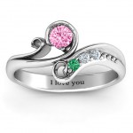 Personalised Family Flair Ring With 26 Birthstones - Handcrafted By Name My Rings™