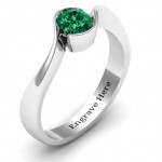 Personalised Fancy Solitaire Swirl Ring - Handcrafted By Name My Rings™