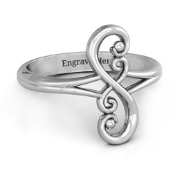 Personalised Flourish Infinity Ring - Handcrafted By Name My Rings™