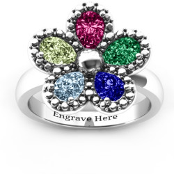 Personalised Flower Ring - Handcrafted By Name My Rings™